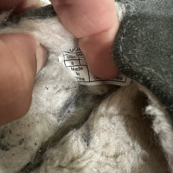 UGG Ansley Stud II Women's Moc Slippers Size 8‎ Gray Suede Sheepskin Slip On - Picture 10 of 12